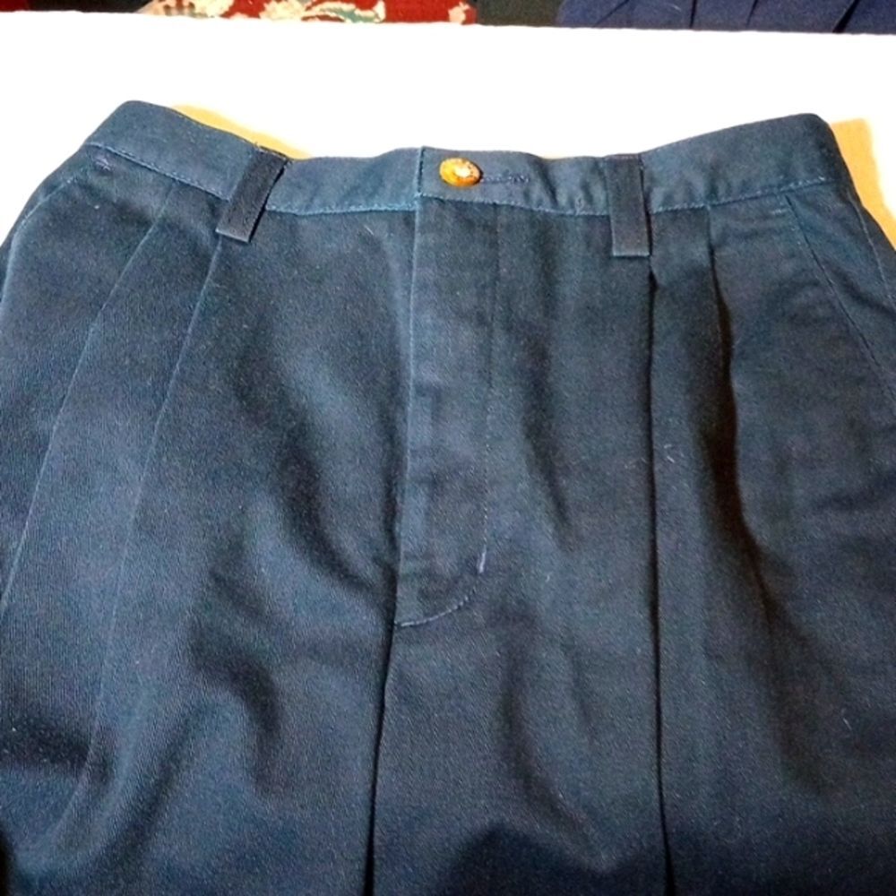 Eddie Bauer size 4 t women's dress slash work pants navy
